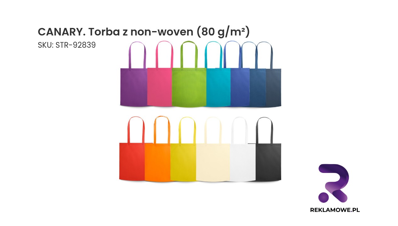 CANARY torba z non-woven 80 g/m² – lekka i praktyczna torba reklamowa