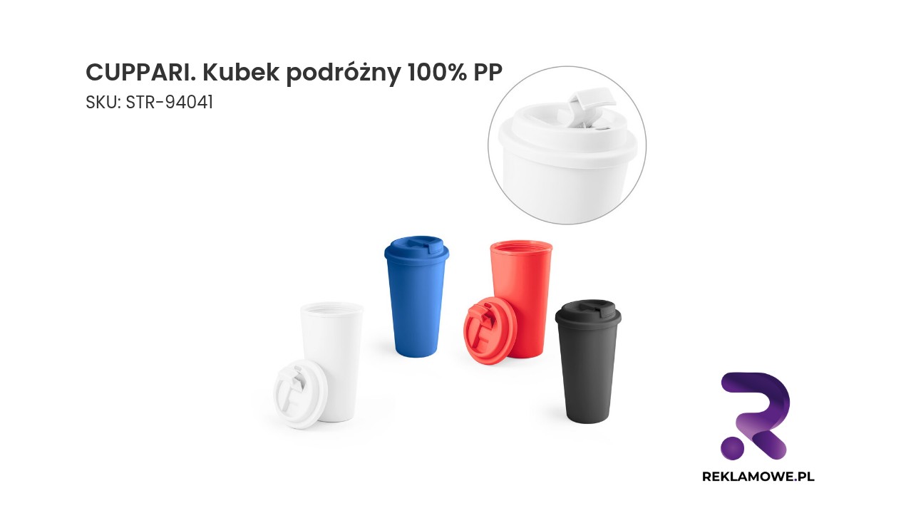 CUPPARI. Kubek podróżny 100% PP CUPPARI - kubek podróżny 100% PP
